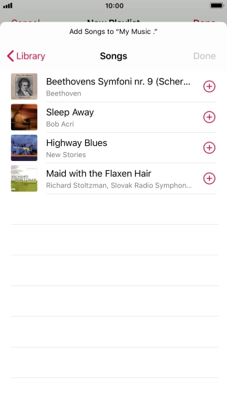 Go to the required category and press the required audio file.