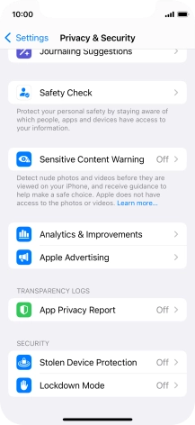 Press App Privacy Report.