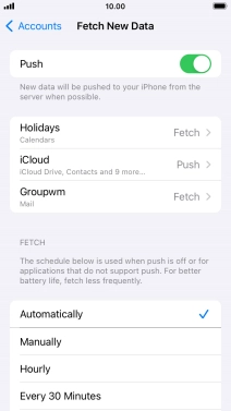 Press the indicator next to 