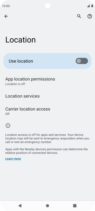 Press the indicator next to 