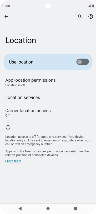 Press the indicator next to 
