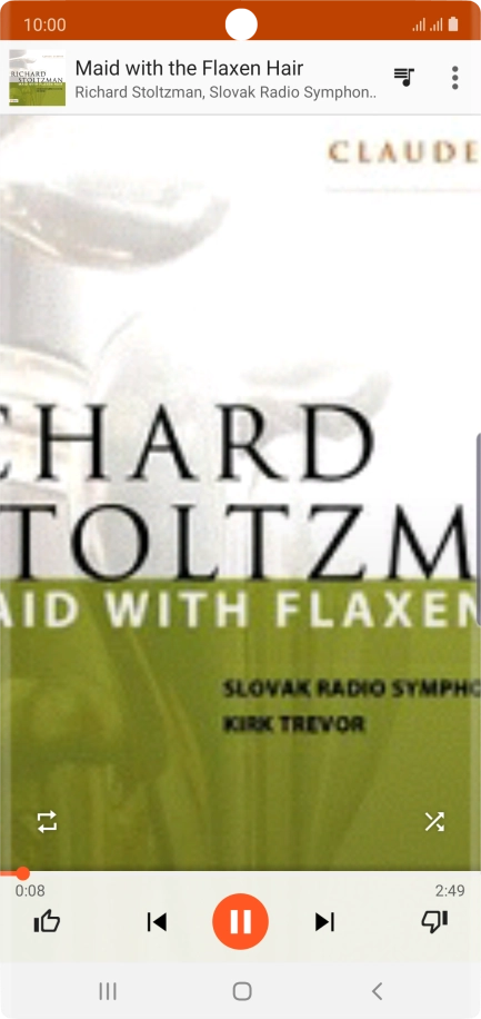 Press arrow right to go to the next audio file.