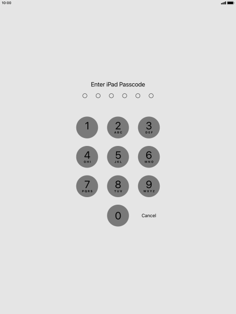Use the lock code you created. The app is now locked.
