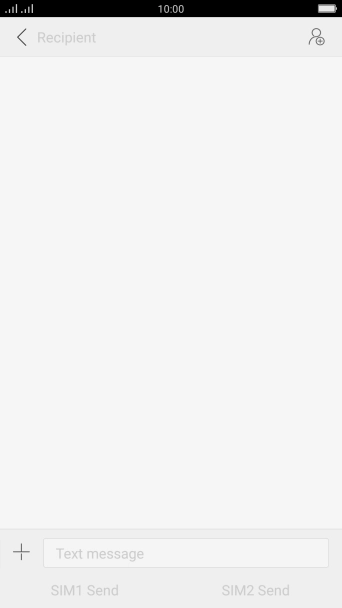 Press Recipient and key in the first letters of the recipient's name.