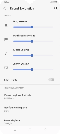 Press Phone ringtone & vibrate.