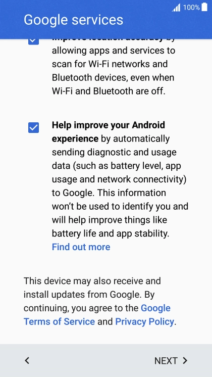 Follow the instructions on the screen to transfer the content from the other phone and finish the activation of your phone.