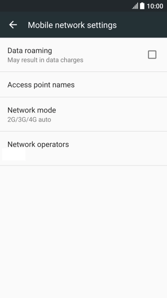 Press Access point names.
