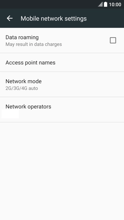 Press Access point names.
