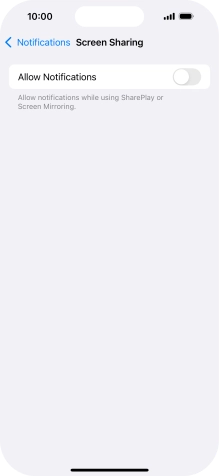 Press the indicator next to 