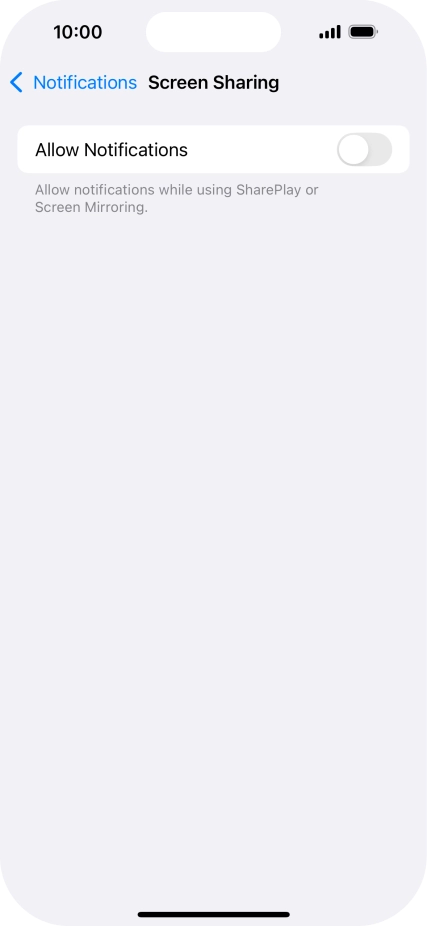 Press the indicator next to 