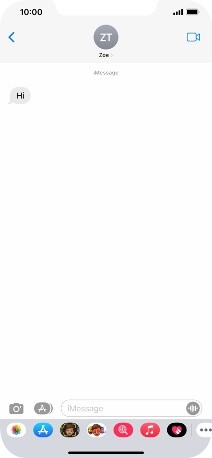 Slide your finger upwards starting from the bottom of the screen to return to the home screen.