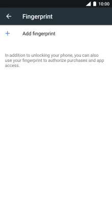 Press Add fingerprint.
