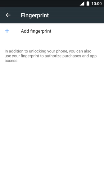 Press Add fingerprint.