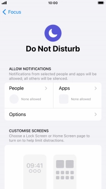 Press People and follow the instructions on the screen to select which contacts you would like to receive calls and notifications from when Do Not Disturb is turned on.