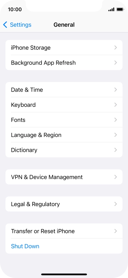 Press Transfer or Reset iPhone.