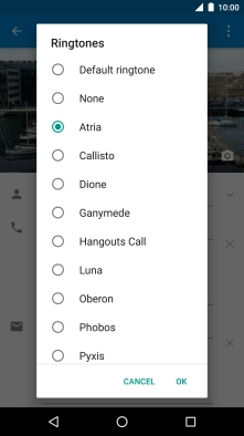 Once you've found a ring tone you like, press OK.