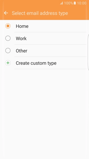 Press the required email type.