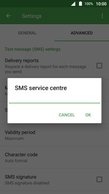 Key in +61415011501 and press OK.