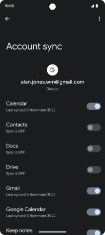 Press the indicator next to 