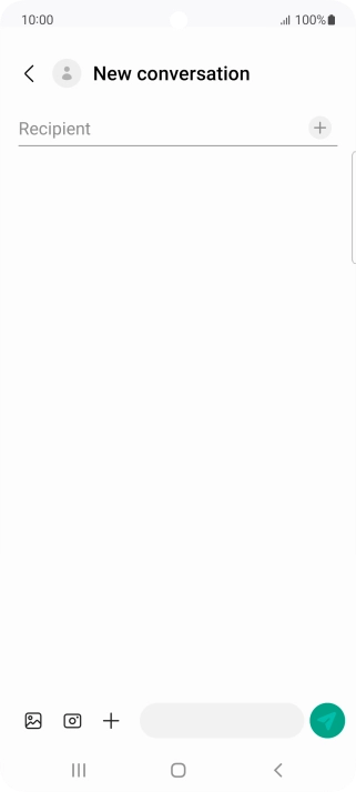 Press the search field and key in the first letters of the recipient's name.