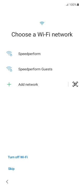 Press the required Wi-Fi network.