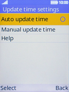 Select Auto update time.