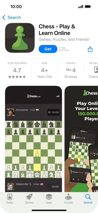 Press Get and follow the instructions on the screen to install the app.