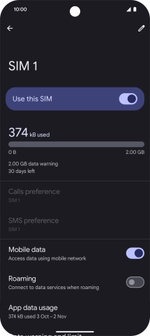 The total data usage is displayed.
