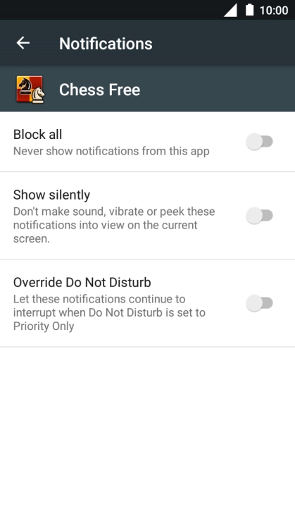Press the indicator next to 