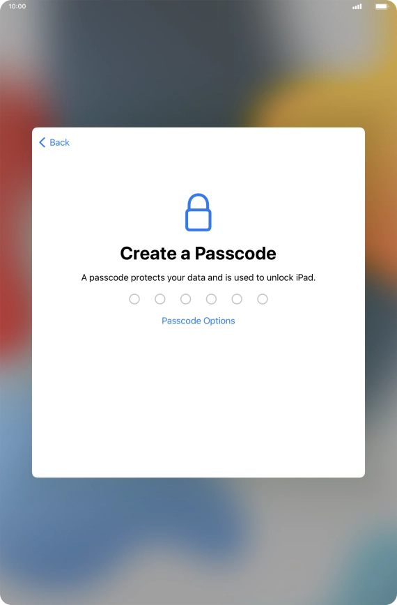 Press Passcode Options.