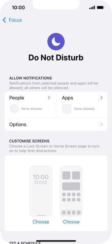 Press People and follow the instructions on the screen to select which contacts you would like to receive calls and notifications from when Do Not Disturb is turned on.
