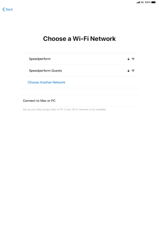 Press the required Wi-Fi network.
