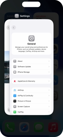 Slide upwards on the required application to end it.