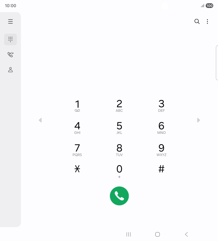 Press the menu icon.