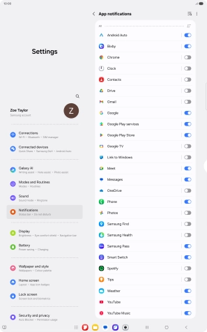 Press the drop down list.