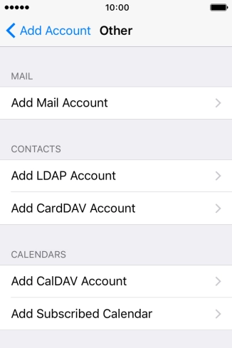Press Add Mail Account.