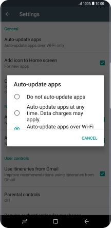 Press Do not auto-update apps to turn off the function.
