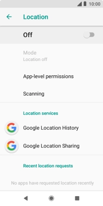 Press the indicator to turn the function on or off.