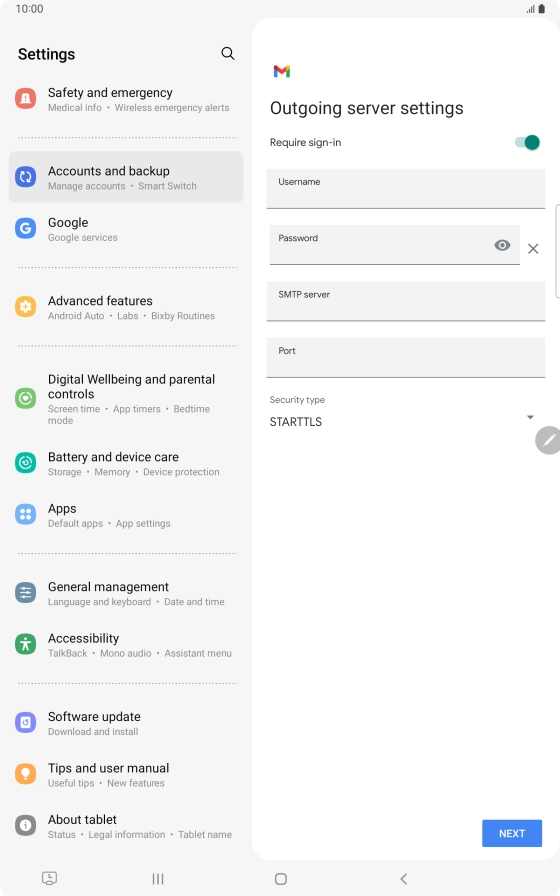 Press the indicator next to 