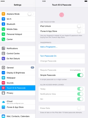 Press Add a Fingerprint... and follow the instructions on the screen to add your fingerprint.