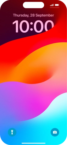 Press and hold anywhere on the lock screen.