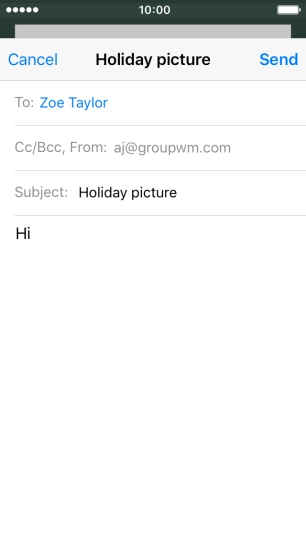 Press and hold the text input field until a pop-up menu is displayed.