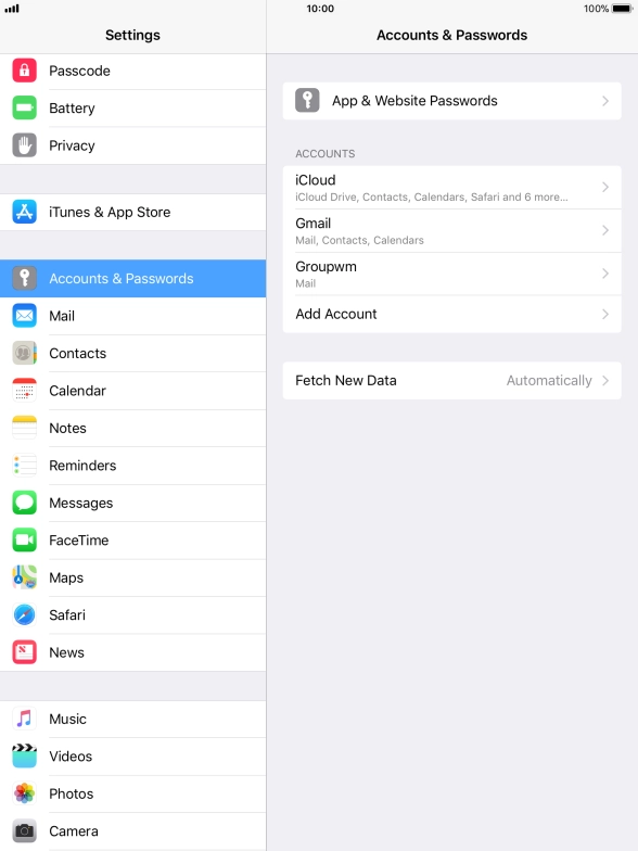 Press Fetch New Data.