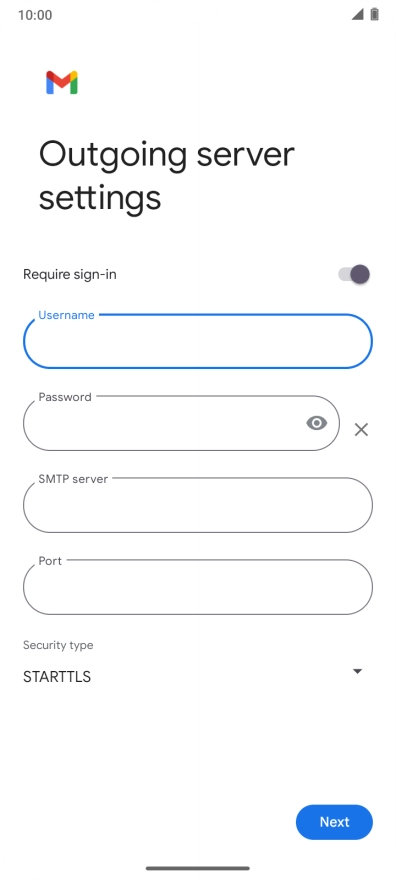 Press the field below 