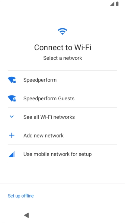 Press the required Wi-Fi network.