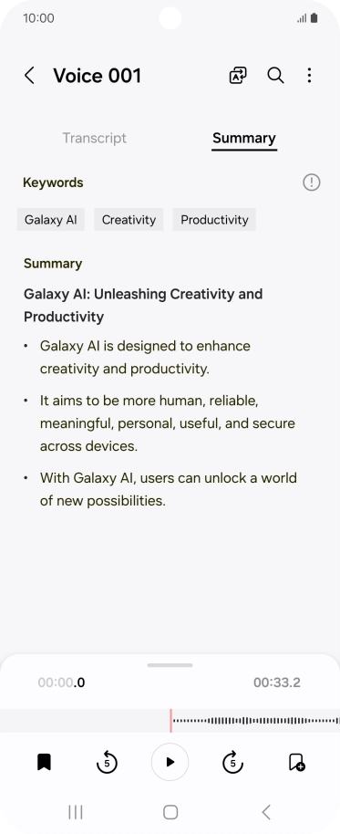 Press the Return key to save the changes.