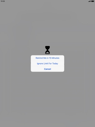 Press the required setting.