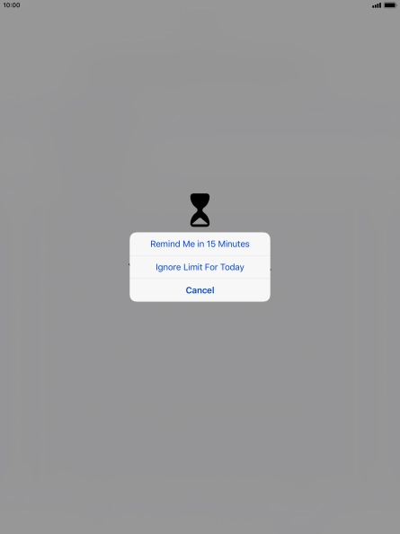 Press the required setting.