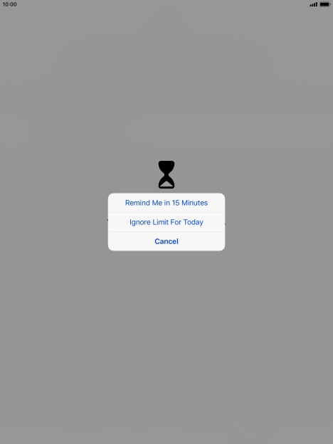 Press the required setting.