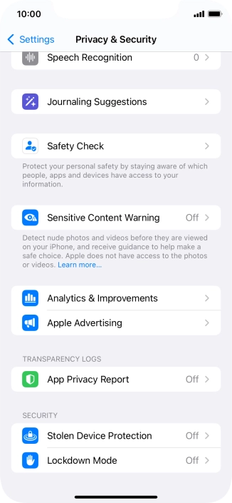 Press App Privacy Report.